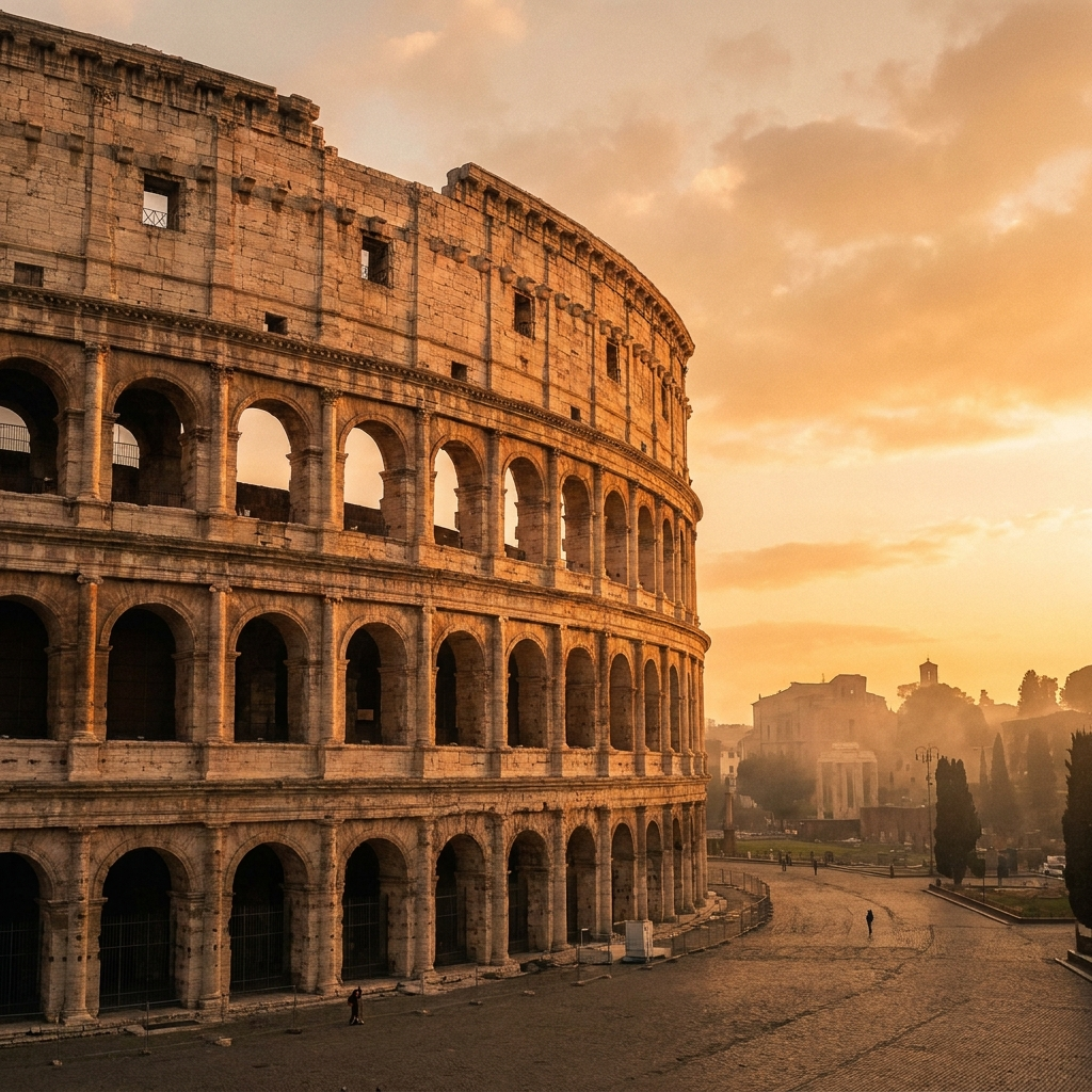 The Colosseum at sunrise